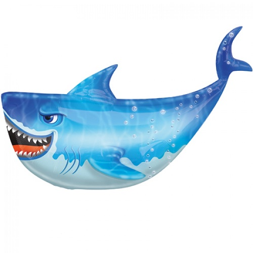 Folieballon Supershape Haai 90cm 3 Folieballon Supershape Haai 90cm