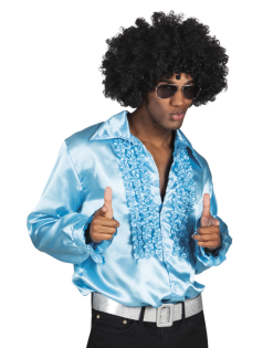 Disco Ruche Blouse Turquoise