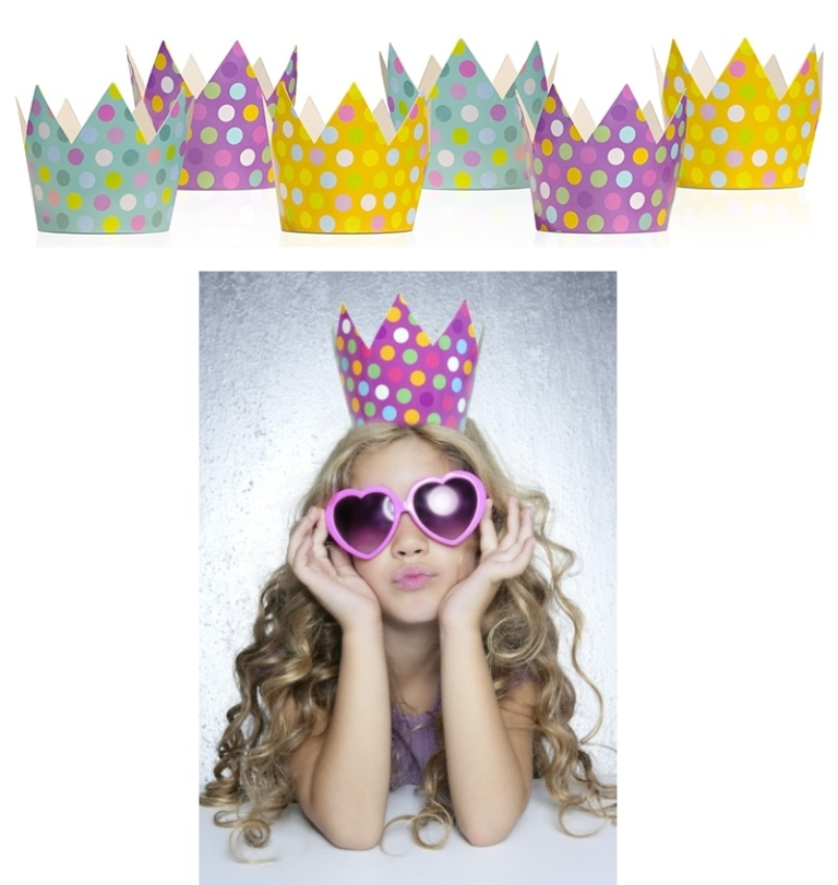 Feestmuts Kroontjes Met Stippen 6st 3 Feestmuts Kroontjes Met Stippen 6st
