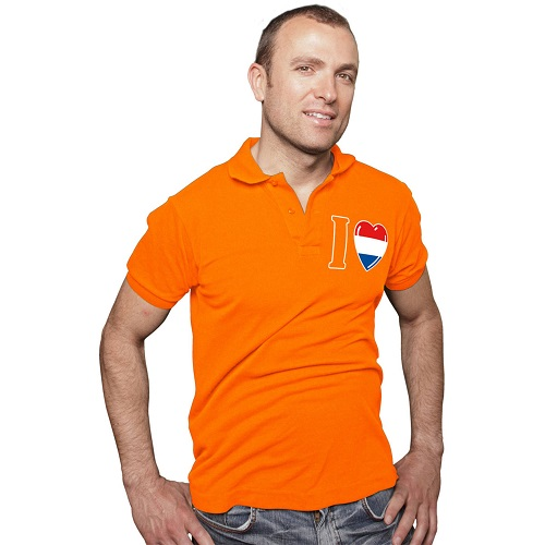 Poloshirt Oranje Hart 3 Poloshirt Oranje Hart