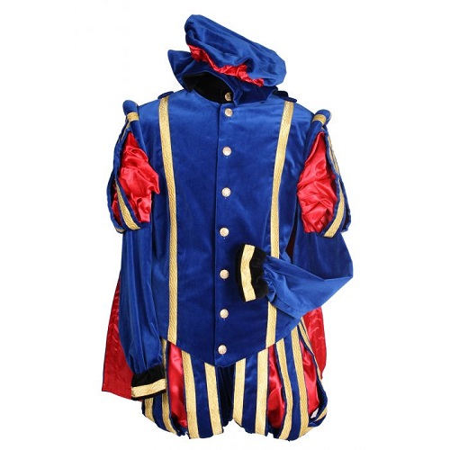 Pietenpak Malaga Luxe Met Cape Blauw/rood 3 Pietenpak Malaga Luxe Met Cape Blauw/rood