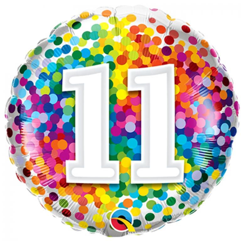 Folieballon Confetti Rainbow 11 46cm 3 Folieballon Confetti Rainbow 11 46cm
