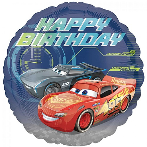 Folieballon Happy Birthday Cars 43cm 3 Folieballon Happy Birthday Cars 43cm