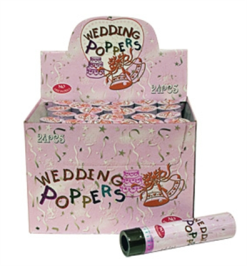 Confetti Popper Groot 20cm Wit