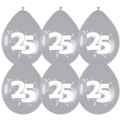 Ballonnen 25 Metallic Zilver