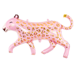 Folieballon Roze Luipaard 103x63cm