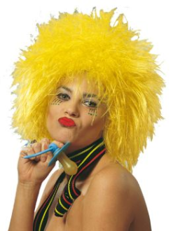 Clownspruik Struppi Blauw