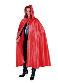 Venetiaanse Cape Met Capuchon Rood