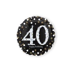 Folieballon Sparkling 40 Jaar Gold 46cm
