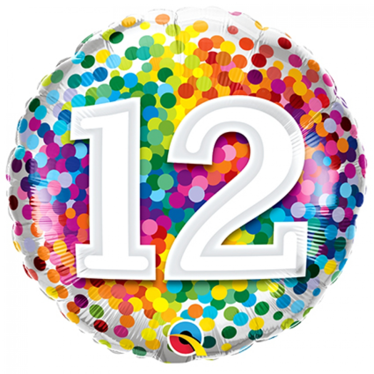 Folieballon Confetti Rainbow 12 46cm 3 Folieballon Confetti Rainbow 12 46cm