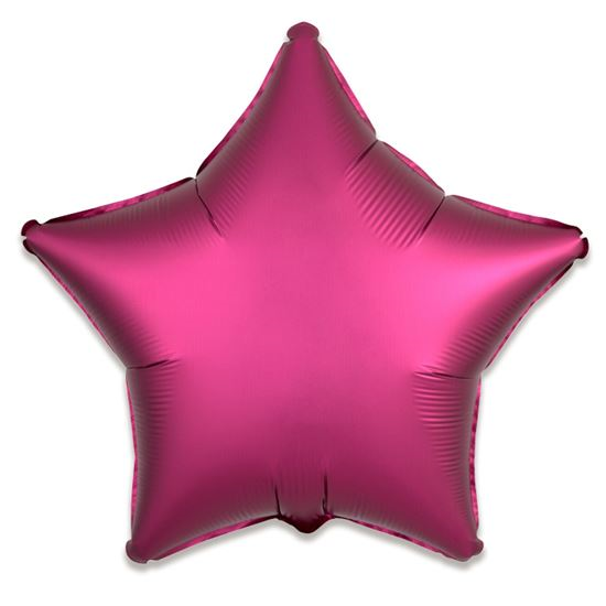 Folieballon Ster Satin Granaatappel 48cm 3 Folieballon Ster Satin Granaatappel 48cm