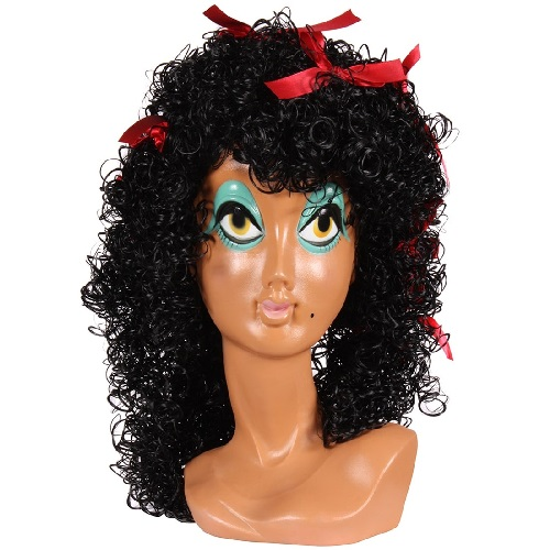 Pieten Pruik Dames Pepita Met Rode Strikjes 3 Pieten Pruik Dames Pepita Met Rode Strikjes