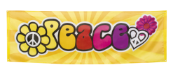 Banner Hippie Peace 74x220cm