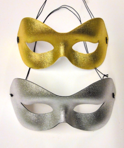 Oogmasker Rond Voorgevormd Metallic – Zilver