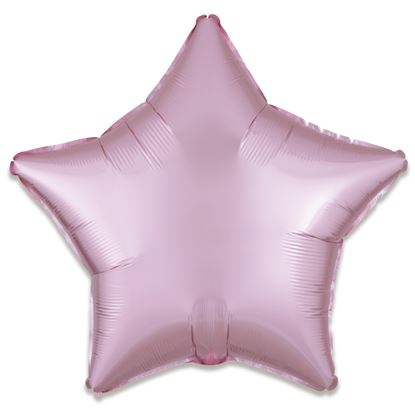 Folieballon Ster Satin Pastelroze 48cm 3 Folieballon Ster Satin Pastelroze 48cm