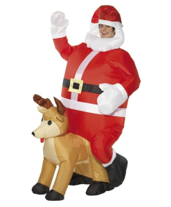 Opblaasbare Kerstman Kostuum