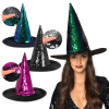 Heksenhoed Witch Switch Met Pailletten 3 Kleuren -Jan Monnikendam Verkoop wconn 406316