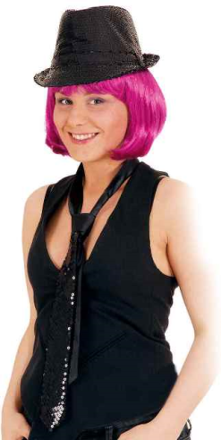 Stropdas Pailletten Zwart