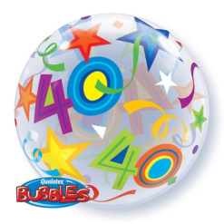 Bubbles Ballon 40 Jaar 56cm
