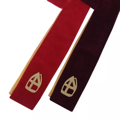 Stola TV Sinterklaas Bordeauxrood 3 Stola TV Sinterklaas Bordeauxrood