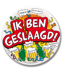 Button XL Ik Ben Geslaagd