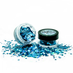 Chunky Glitter Paint Glow Holografisch Cosmic Blue