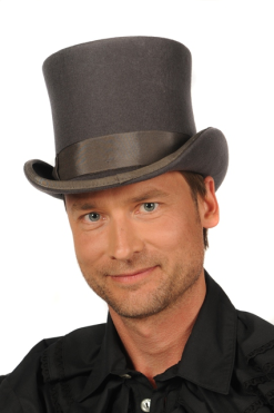 Hoge Hoed Wolvilt Normale Hoogte Grijs