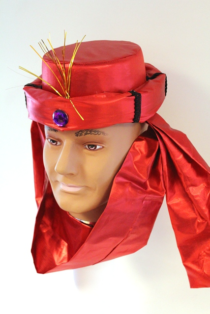 Tulband Glimmend Rood 3 Tulband Glimmend Rood