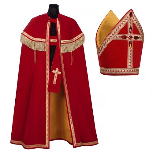 Sinterklaas Kostuum Bram SMAL Mantel Mijter En Stola 3 Sinterklaas Kostuum Bram SMAL Mantel Mijter En Stola