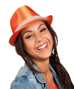 Oranje Bling Bling Hoed