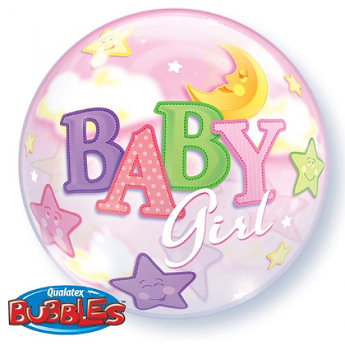 Bubbles Ballon Baby Girl 56cm 3 Bubbles Ballon Baby Girl 56cm