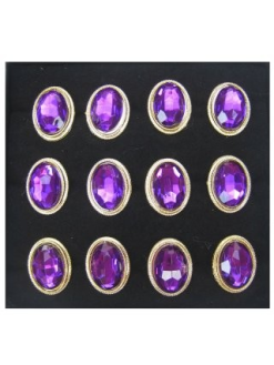 Sinterklaas Ring Ovaal Met Kralenrand Paars