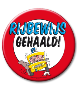 Button XL Rijbewijs Gehaald