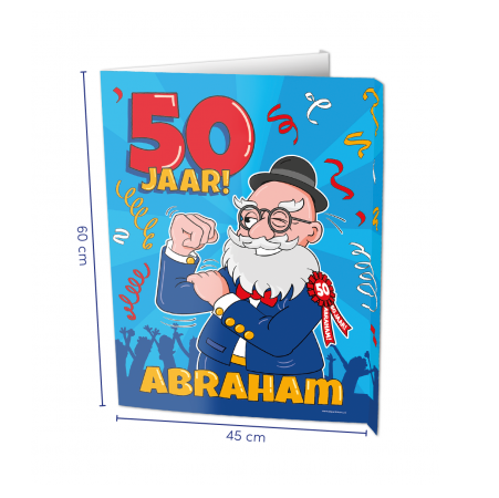 Window Sign Abraham 50 Jaar 3 Window Sign Abraham 50 Jaar