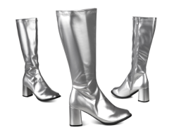 Disco Laarzen Retro Zilver