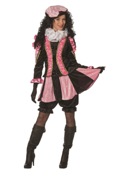 Dames Pietenpak Met Rokje Roze/zwart