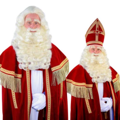 Sinterklaas Baard + Pruik TV Buffelhaar Type JW 103