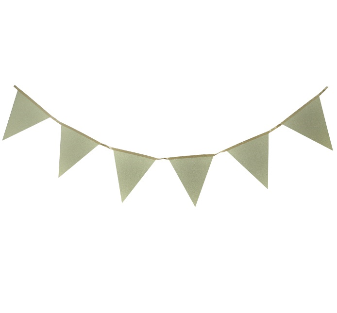 Vlaggenlijn Glitter Goud 6m 3 Vlaggenlijn Glitter Goud 6m