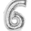 Folieballon Cijfer 6 Zilver 36cm 2 Folieballon Cijfer 6 Zilver 36cm -Jan Monnikendam Verkoop wconn 408170