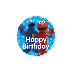 Folieballon Elmo & Koekiemonster 43cm