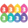 Ballonnen 3 Jaar Gekleurd 8 Stuks -Jan Monnikendam Verkoop wconn 408234