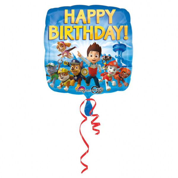 Folieballon Paw Patrol Happy Birthday 43cm 3 Folieballon Paw Patrol Happy Birthday 43cm