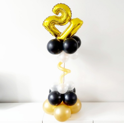 Mini Ballonpilaar Swirl Met 1 Folieballon