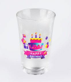 Shotglazen Happy Birthday 6st
