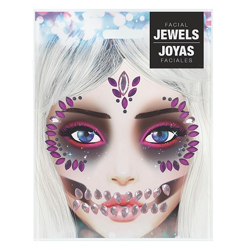 Face And Body Jewels Lilac Skull 3 Face And Body Jewels Lilac Skull