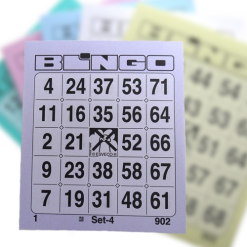 Bingo Kaarten 1-75 100 Stuks Violet Paars